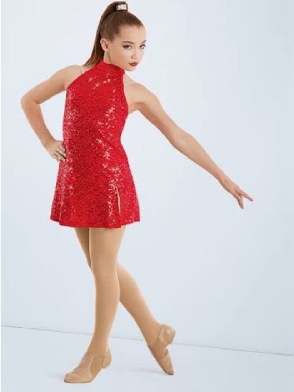 Weissman Red Sequin Halter Costume I’m a Lady 11077